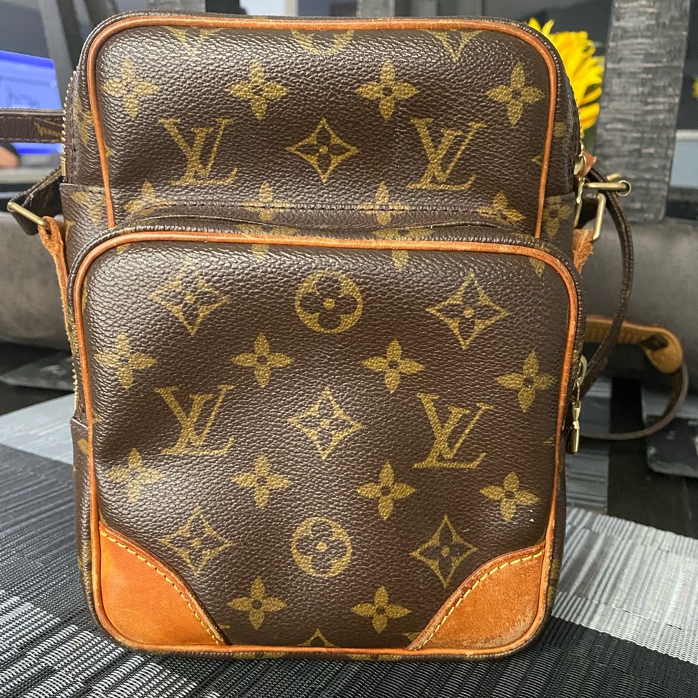 Authentic LV Amazone Monogram Leather Crossbody